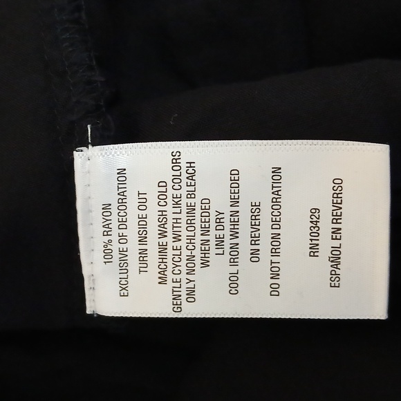 JM Collection Women's 1X Long Sleeve Black Blouse - Picture 8 of 8